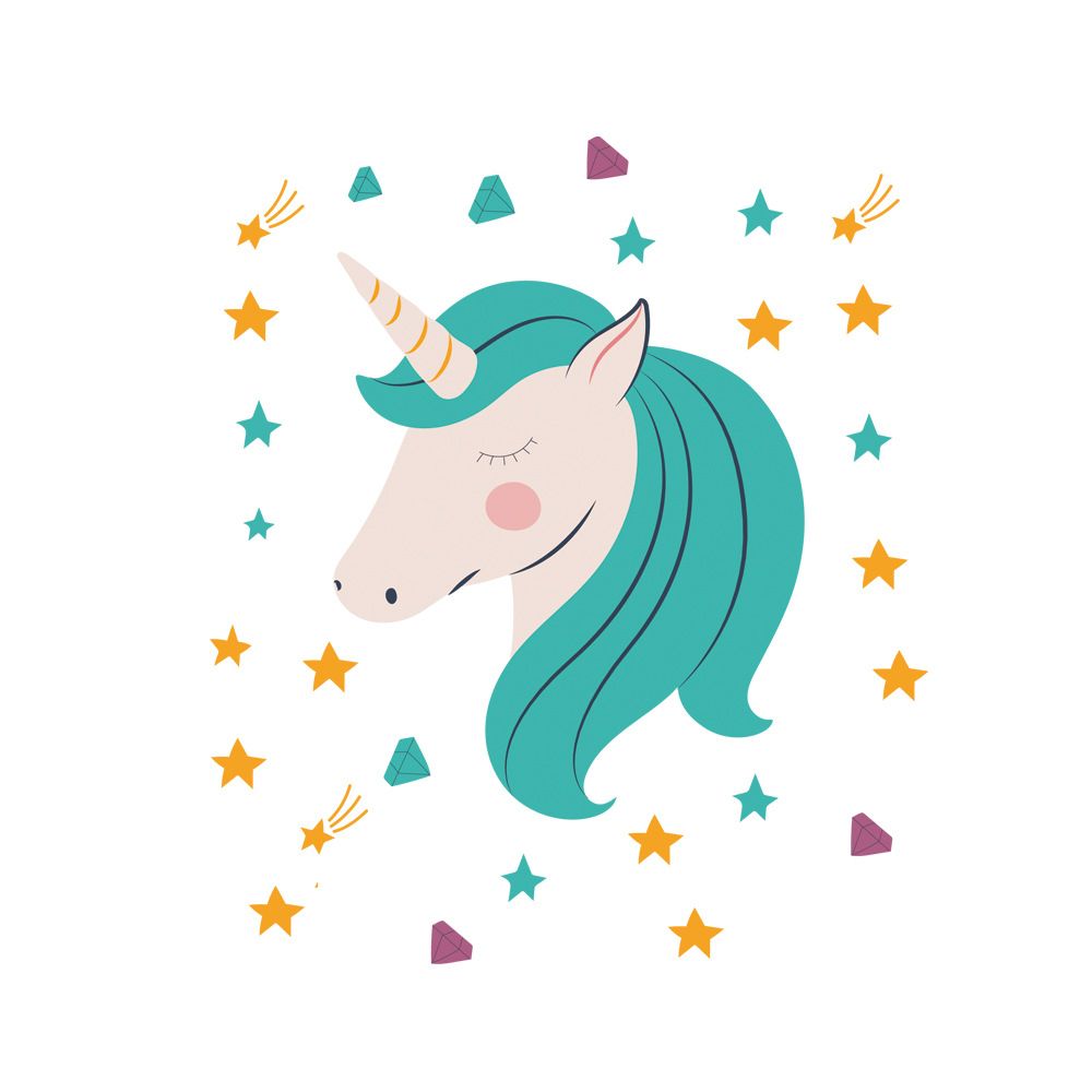 Kawaii Unicorn Stickers Cute Diy Wall Sticker Animal Horse Party