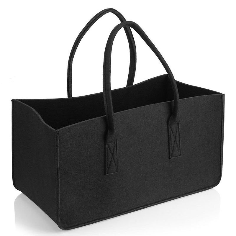 bolsas de fieltro para la leña cesta de fieltro bolsa de la compra 2 bolsas de fieltro para leña de chimenea cesta para periódicos cesta de la compra bolsa de fieltro plegable