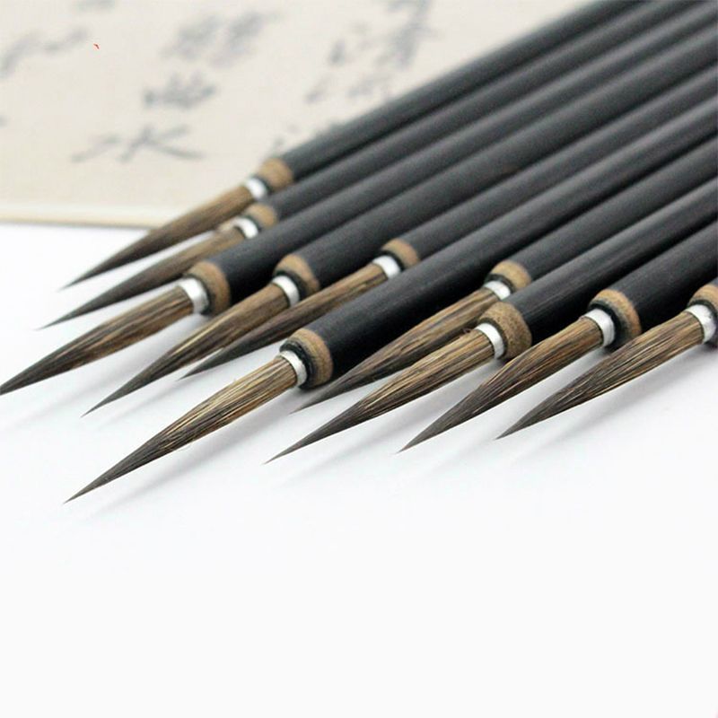 2021 Copper Head Hook Line Fine Paint Brush Chinese Calligraphy Brush ...