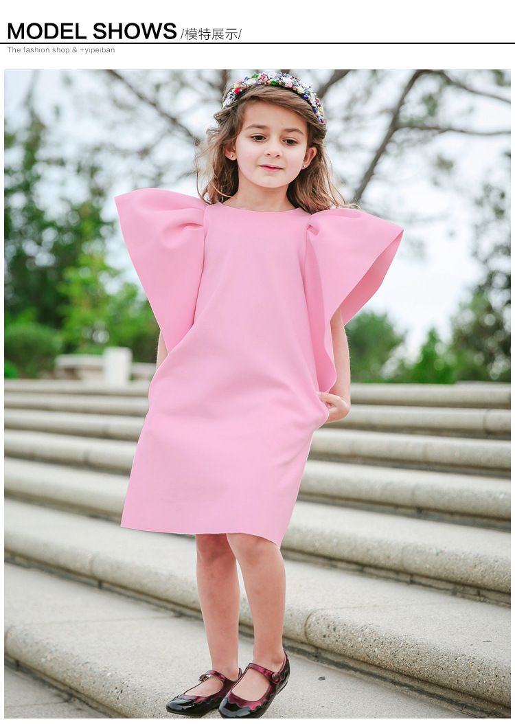 Niñas bebés volantes de manga ancha Vestidos Ropa de verano para niños Boutique Euro America Niños Niñas bebés volantes de manga ancha Vestidos Ropa de verano para niños Boutique Euro America Niños