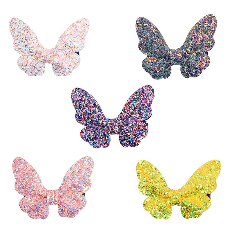 Lazo brillante para el pelo de mariposa para niña,accesori Lazo brillante para el pelo de mariposa para niña,accesori