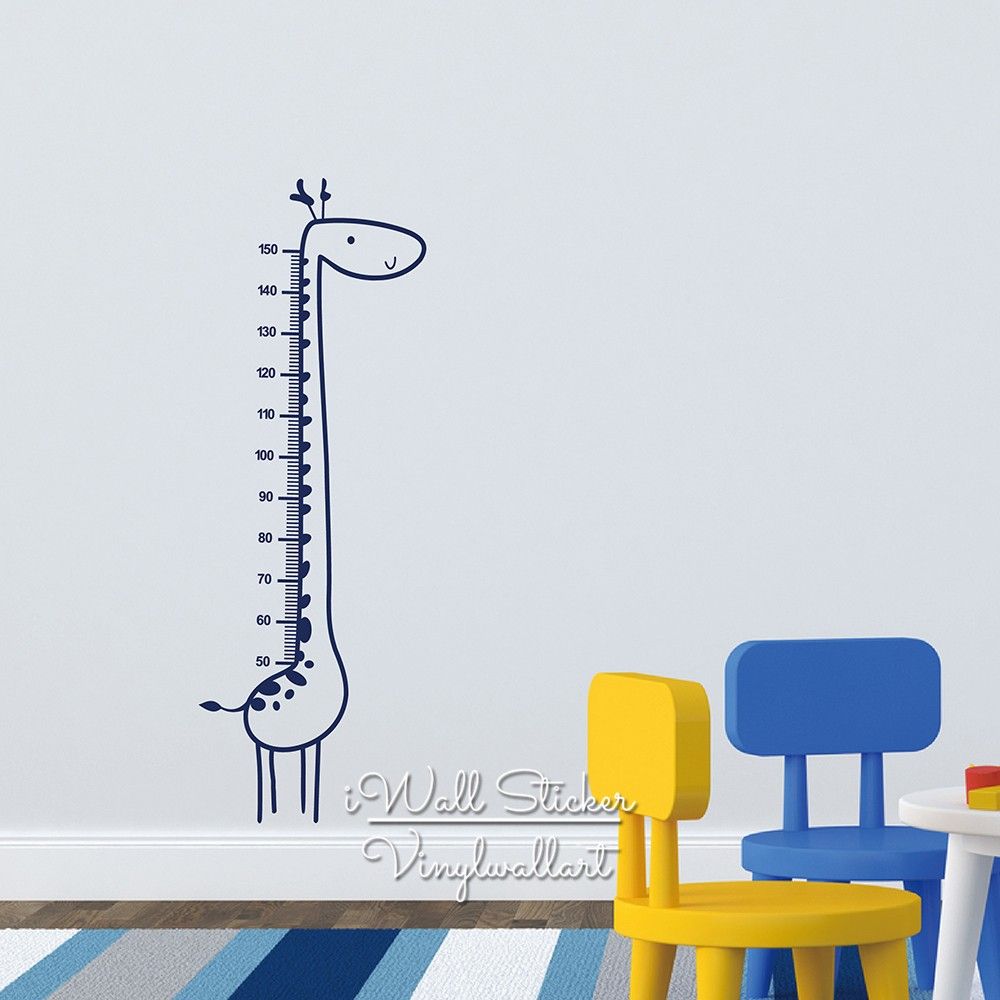 Giraffe Height Chart Wall Decal