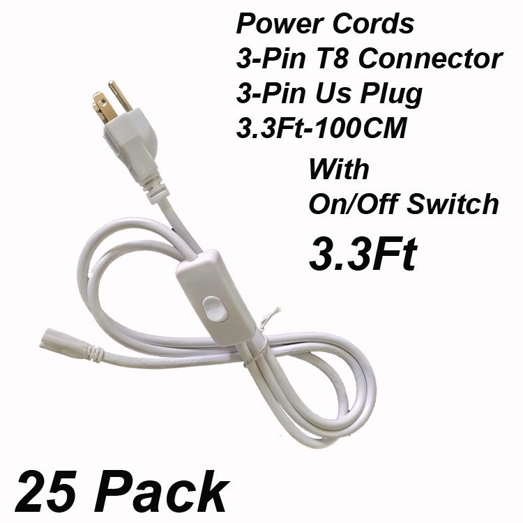 3Pin 3Ft Power Cords With Switch