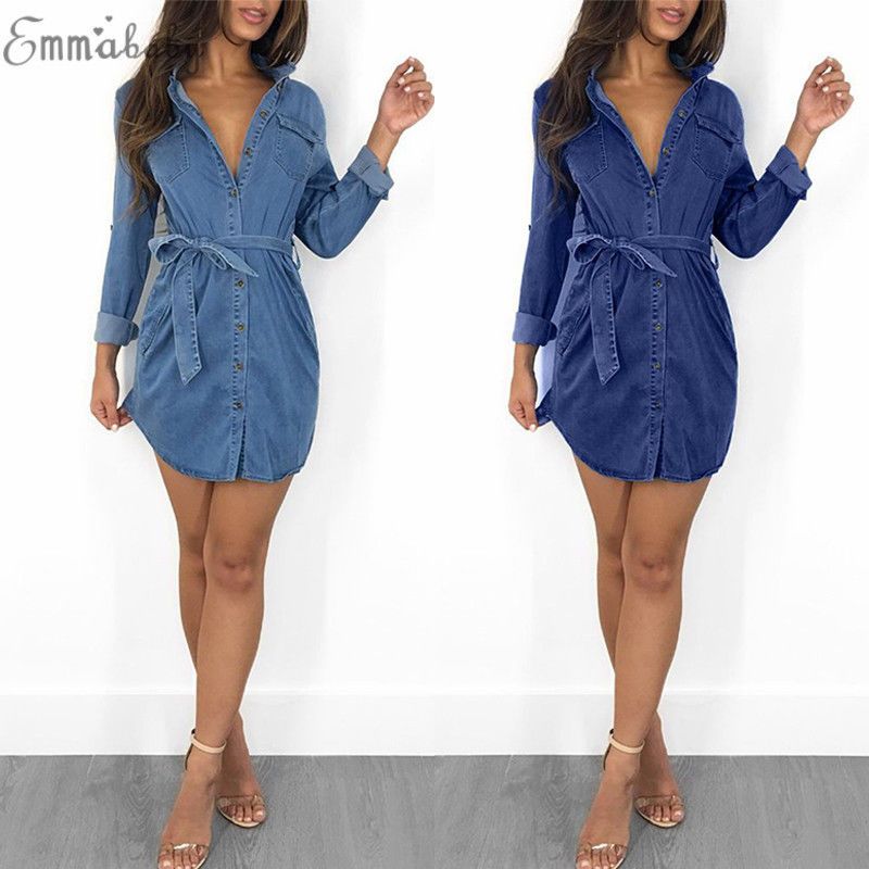 Vestidos tipo jeans cheap