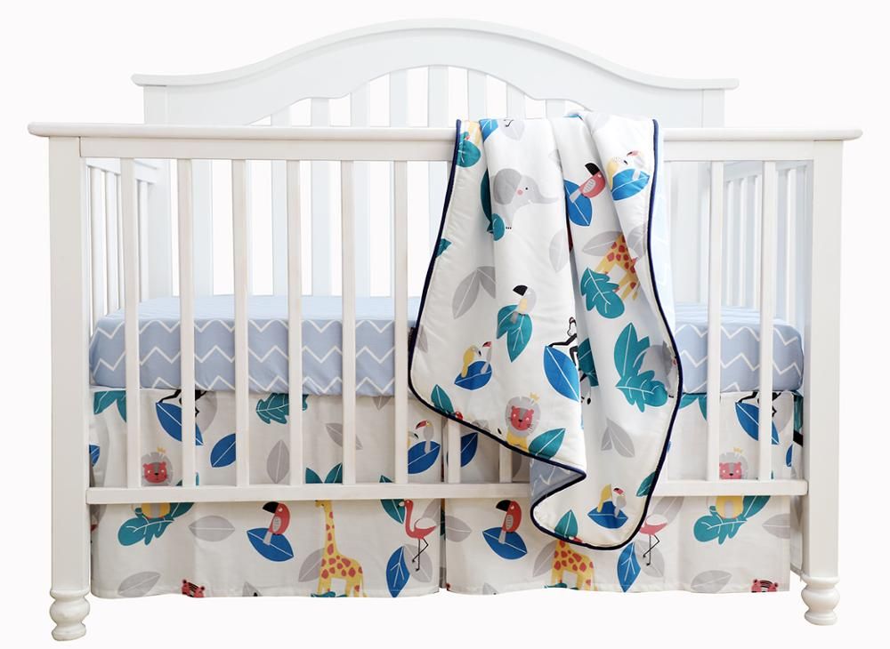 100 Cotton Baby Crib Bedding Set Crib Rail Guard Nursery Bedding