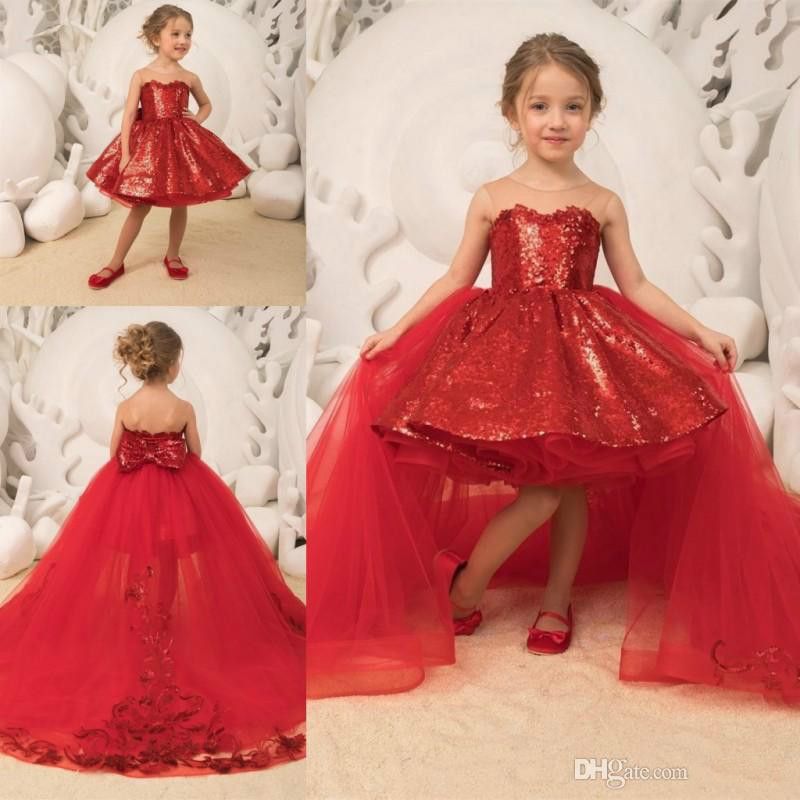Vestido de niña de flores Tren desmontable Pura lentejuelas Vestido de fiesta Vestidos de chicas Arco Vestido de niña de flores Tren desmontable Pura lentejuelas Vestido de fiesta Vestidos de chicas Arco