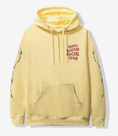 anti social social club hoodie yellow