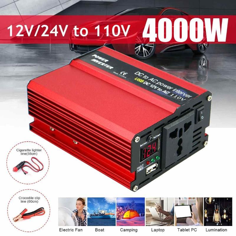 Adaptador De Inversor Móvil Para Coche 12v24v Convertidor D Adaptador De Inversor Móvil Para Coche 12v24v Convertidor D