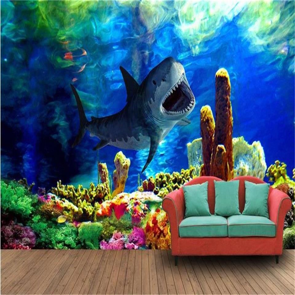 Custom Size 3d Wallpaper Photo Wallpaper Living Room Mural Seafloor ...