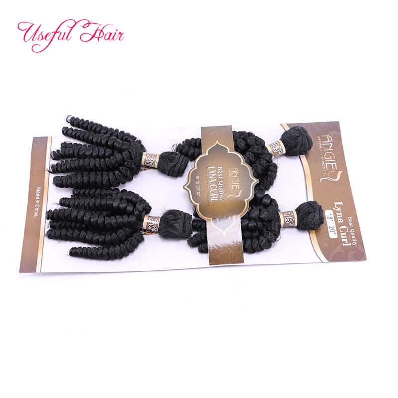 preto Fumi 4pcs cabelo encaracolado