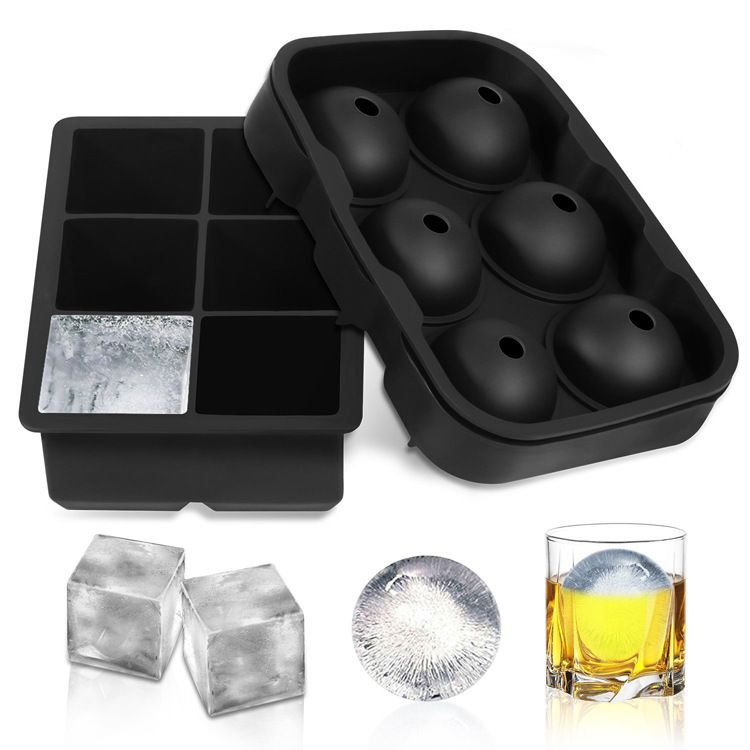 Large Ice Cube Maker Silicone Mold 6 Cell Big Sphere Ice Ball Square Ice  Cube Tray Whiskey Wine Cocktail Party Bar Accessories From  Shenzhentopsumcoltd, $311.56