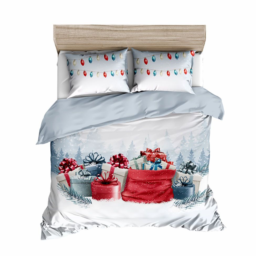 Christmas Bedding Set Gift Boxes Fashionable King Size Duvet Cover