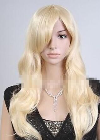 Wby Women Long Wavy Full Wigs Blonde Hair Cosplay Party Anime