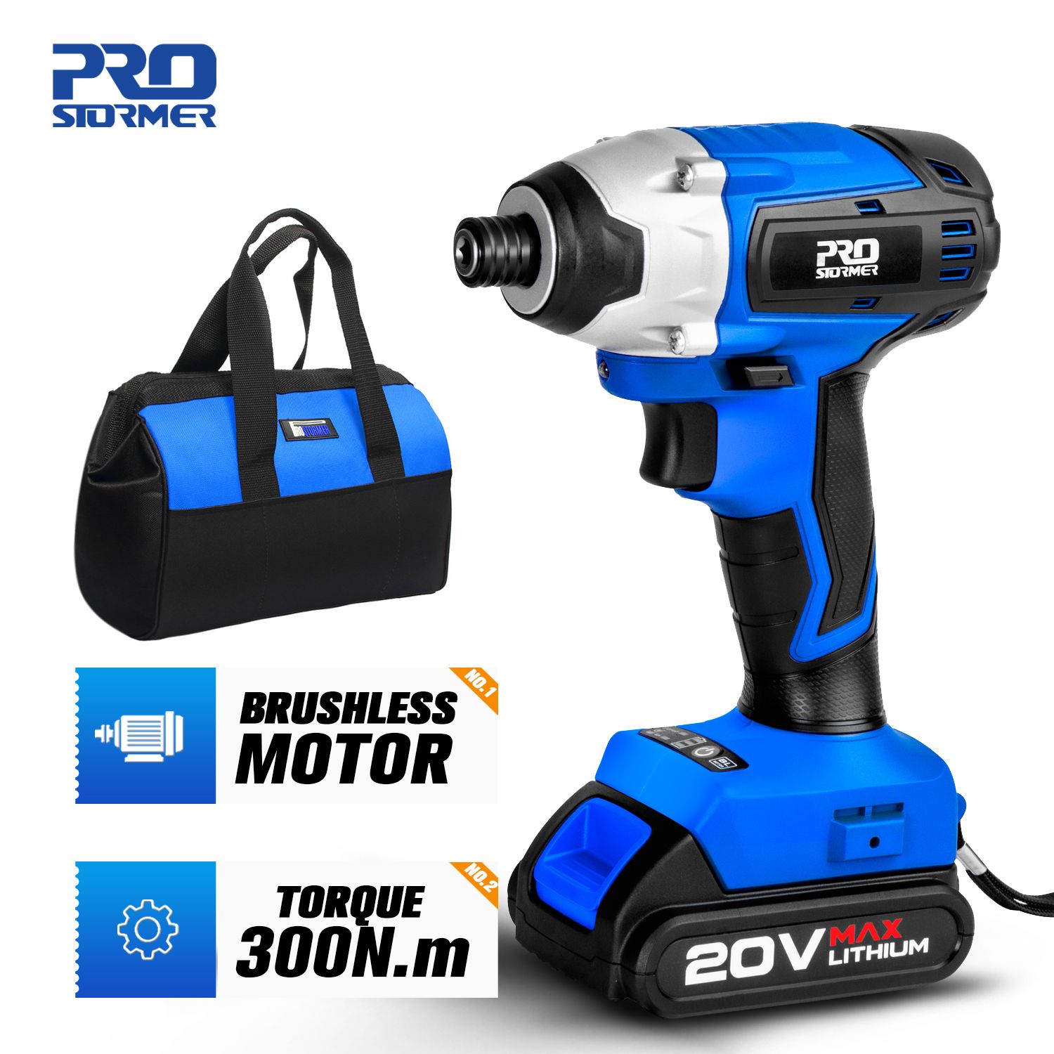 2020 300nm Electric Screwdriver Cordless Drill Brushless Motor Impact Driver Combo Kit Drill Bits 20v Power Tool By Prostormer T200602 From Xue009 93 78 Dhgate Com
