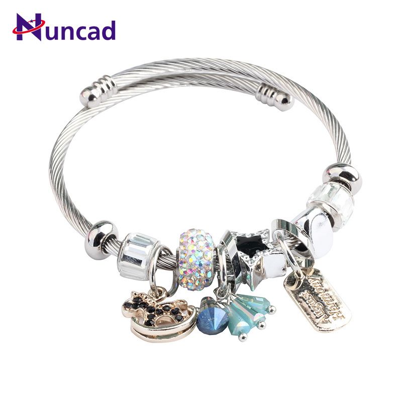 Women Luxury Crystal Charm Bracelet Jewelry Adjustable Bracelets for Wedding Female Silver Jewelry