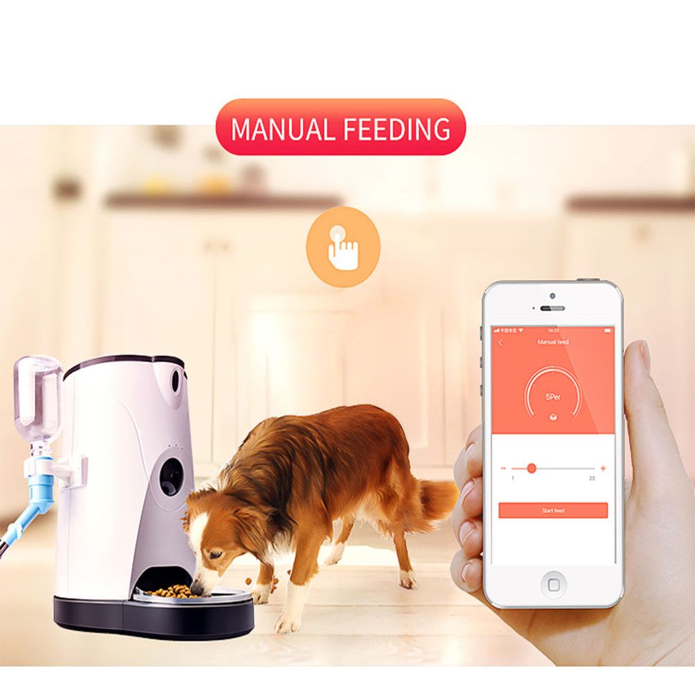 2020 4l Us Uk Eu Plug Cat Dog Water Food Automatic Pet Feeder 110