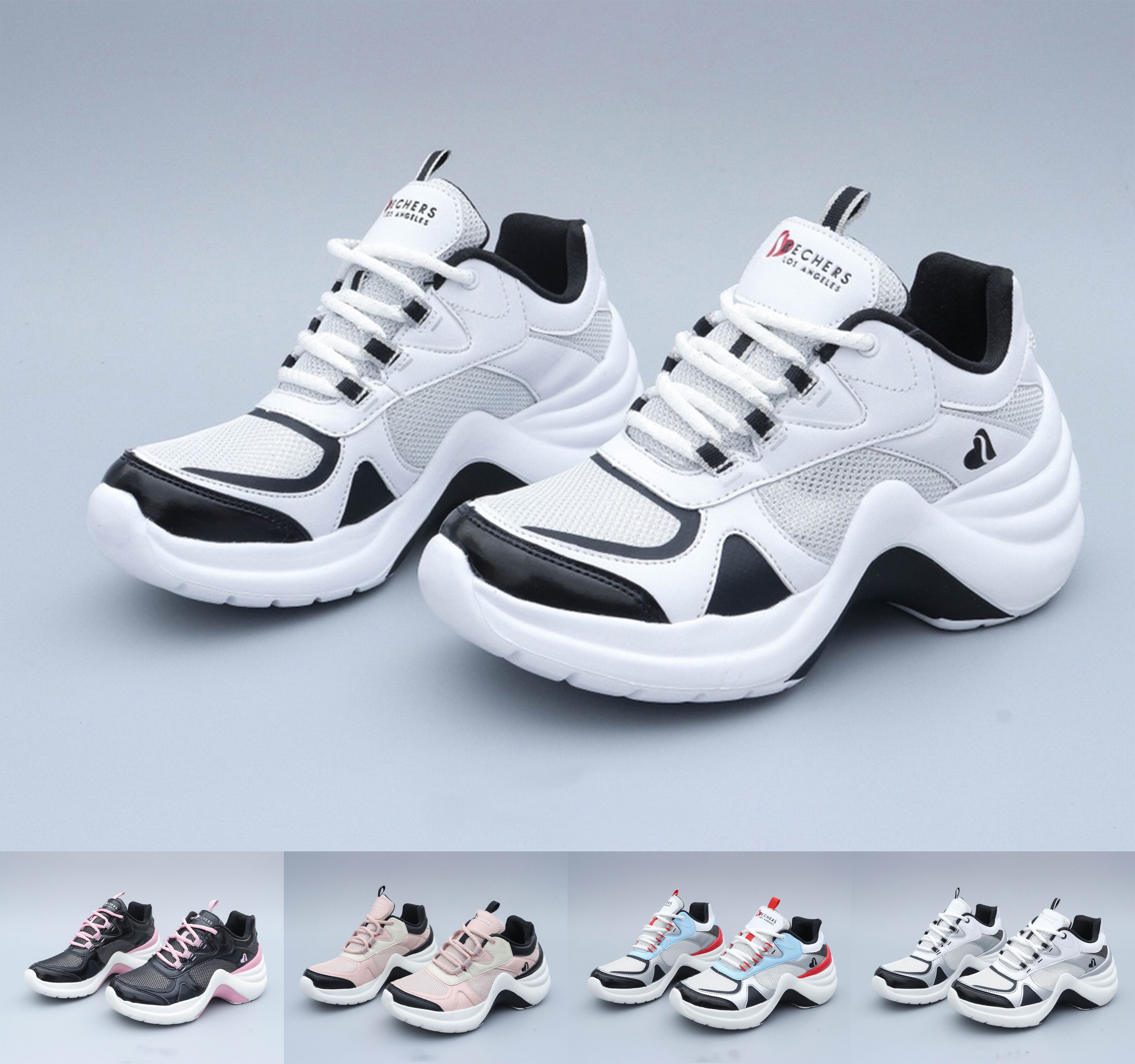 skechers thick sole sneakers