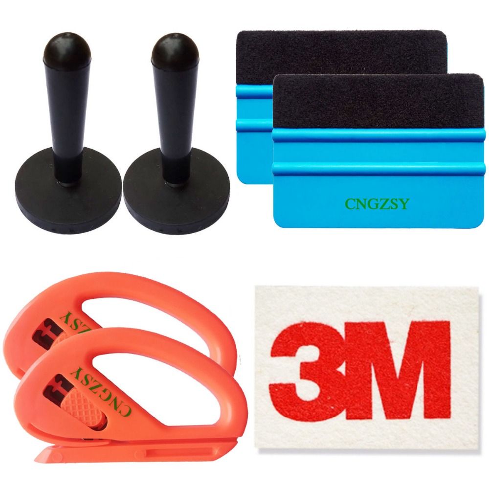 3M Felt Edge Squeegee Car Vinyl Wrap Application Tool Plastic Scraper Decal N3