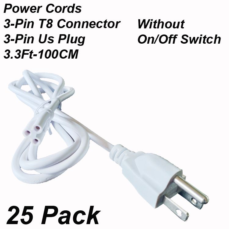 3Pin 3.3Ft Power Cords Without Switch