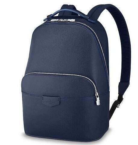 blue leather backpack mens