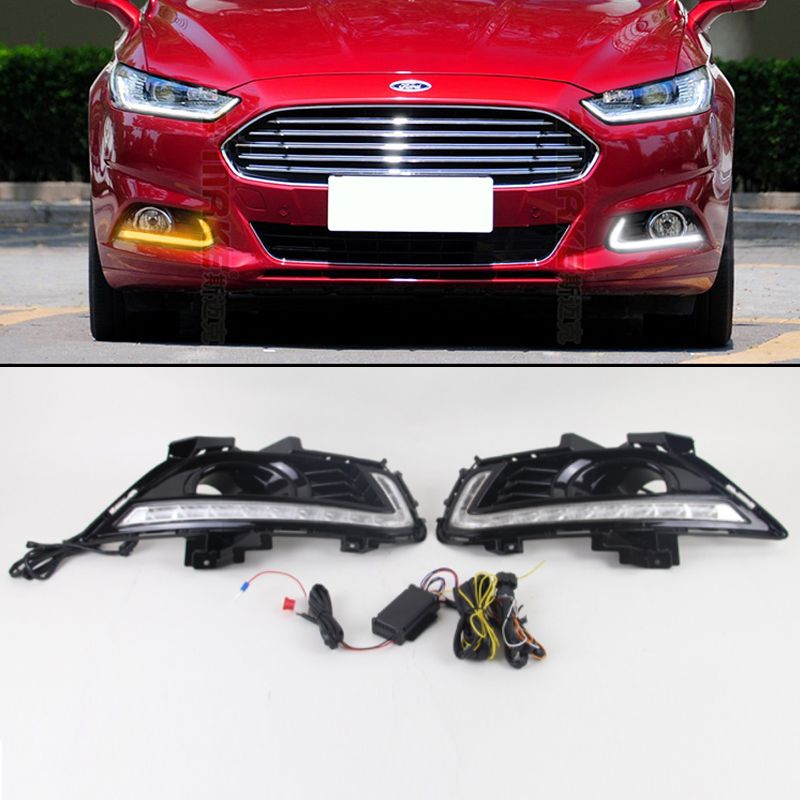 Car Flashing Led DRL Daytime Running Light For Ford Mondeo Fusion 2013 Car Styling Waterproof