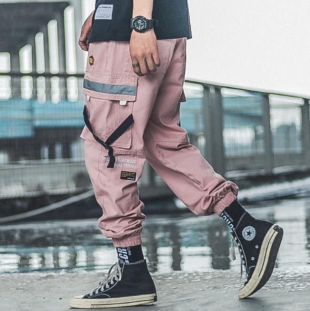 Men's Long Sweatpants Harajuku Hip Hop Harem Cargo Tactical Pencil Pant Pockets
