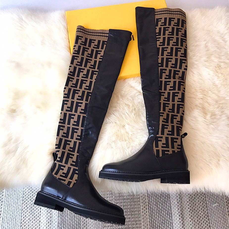 thigh high fendi boots