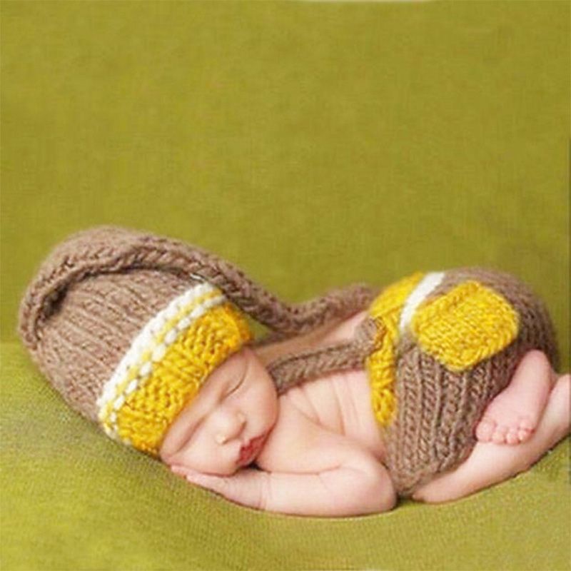 Newborn Baby Knit Clothes Photo Crochet Costume Photography Prop Outfit Xmas LOT