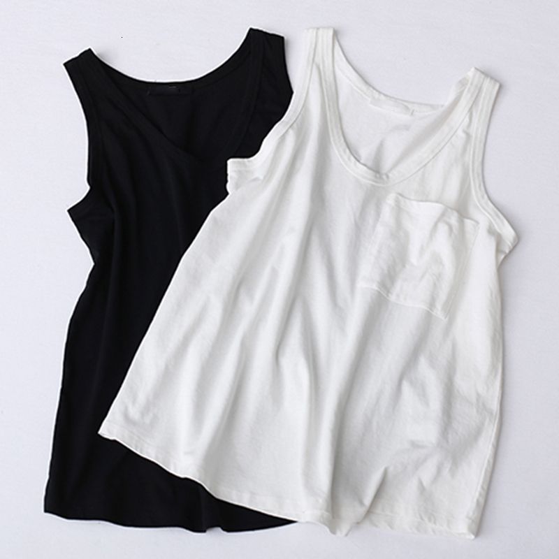 white v neck vest top