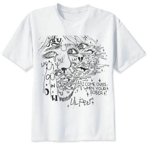 Wdnmddm Lil Peep-Come Over When Youre Sober Mens Fashion Short Sleeve T-Shirt Black Wdnmddm Lil Peep-Come Over When Youre Sober Mens Fashion Short Sleeve T-Shirt Black