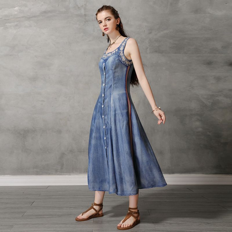 vintage denim dress