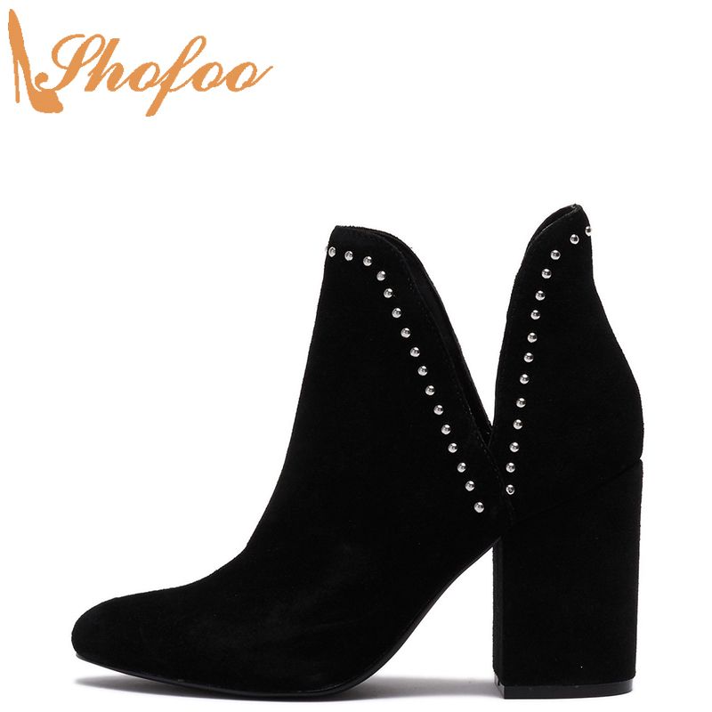chunky studded boots