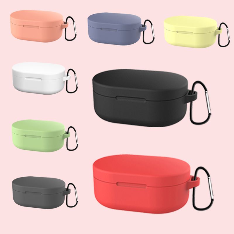 satin al redmi airdots kilif kapak icin kancali redmi airdots silikon koruyucu kapak kablosuz bluetooth kulaklik kilif icin 8 renkler tl8 29