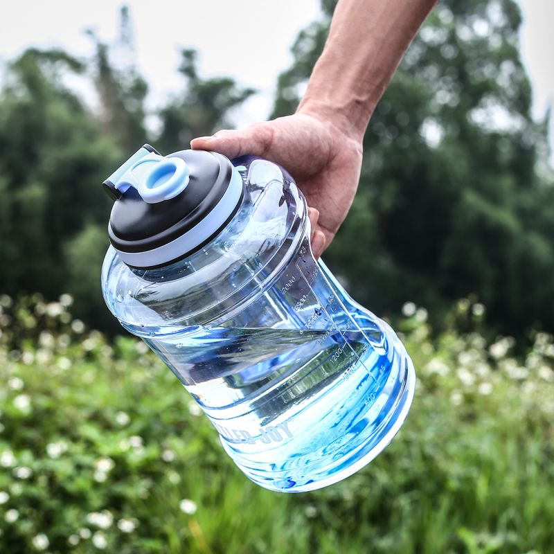 2.5L Large Water Bottle Training Camping Running Gym Fitness BPA Free Handle