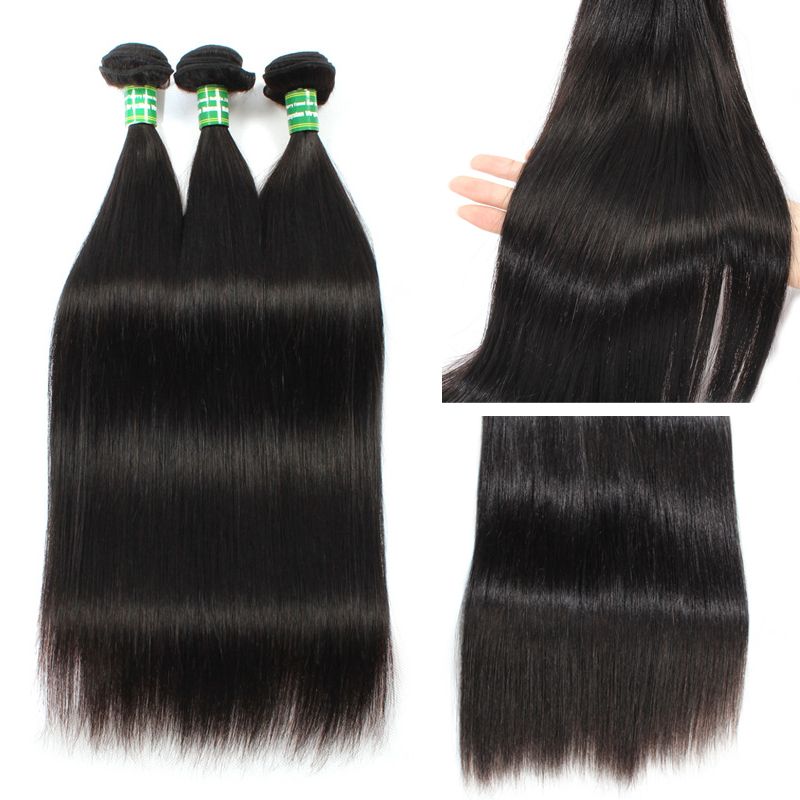 Grade 8a Remy Human Hair Weave Black Straight Virgin Human Hair