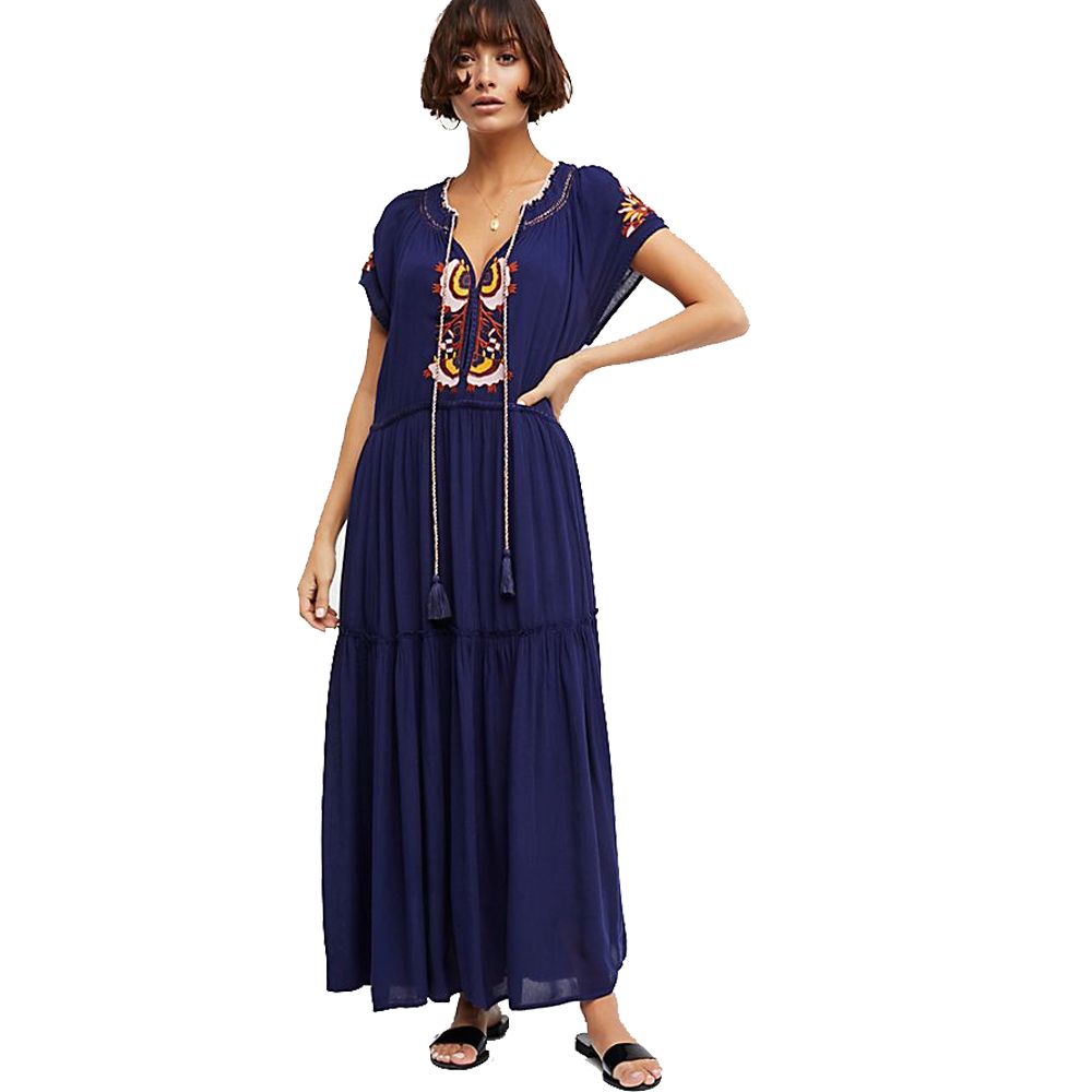 navy blue beach dress