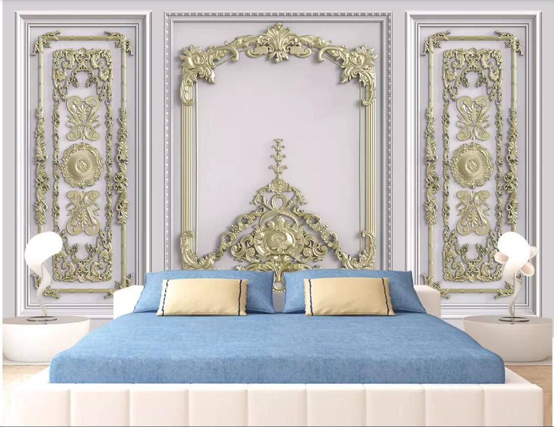 3d Wallpaper Custom Photo Mural Curtain Wall Embossed Carved Simple European Style Wall Home Decor Living Room Wallpaper For Walls 3 D Free High