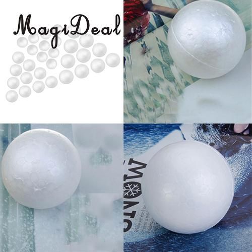 Round Styrofoam Foam Ball Christmas Ornaments Spheres Material For