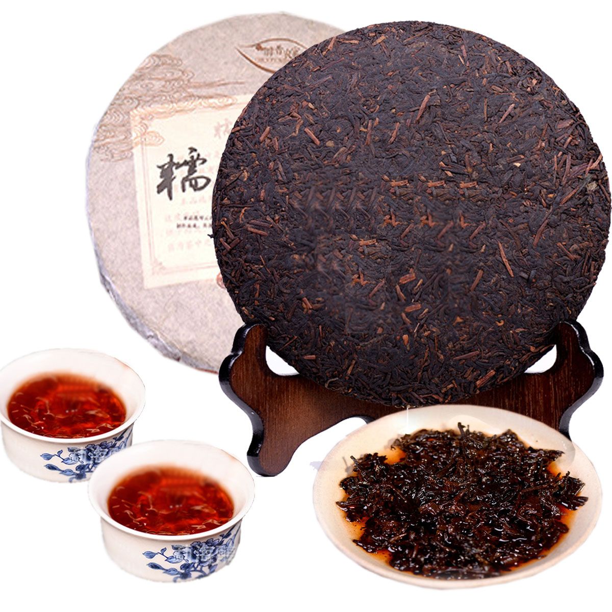 357g Yunnan riso glutinoso fragrante maturo dell'unità di elaborazione er torta del tè organico naturale Nero Tè Pu'er Vecchio Albero cotto Puer Promozione