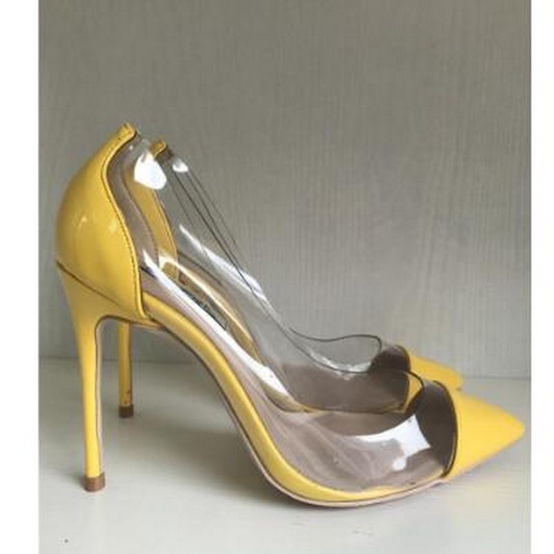 yellow patent leather heels