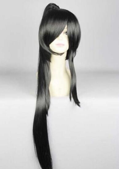 black wig ponytail