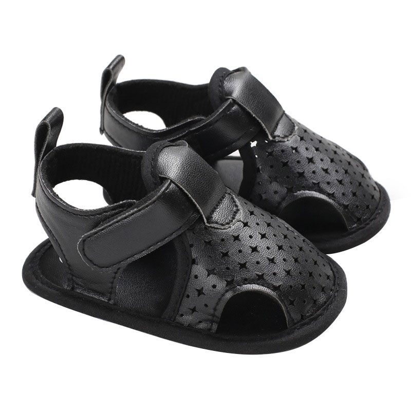 white newborn sandals