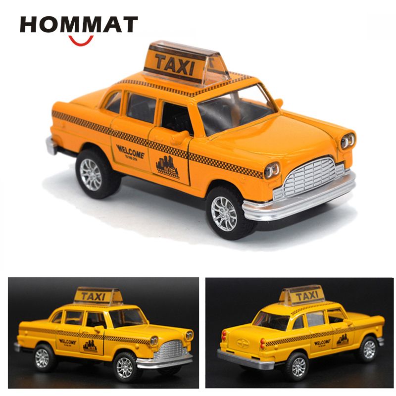 yellow taxi toy car