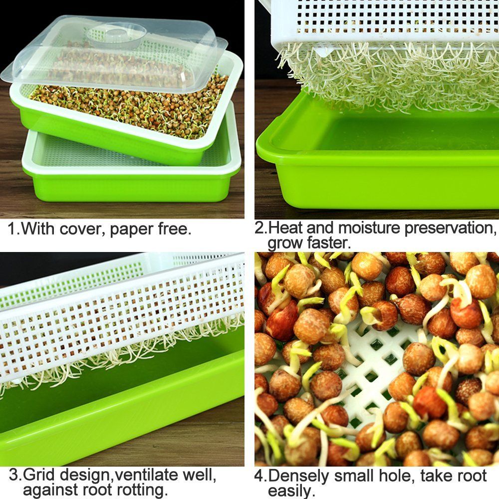Wholesale Best Quality BRAND Seed Sprouter Tray BPA Free PP Soil Free