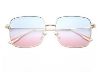 Compre Gafas Rojas De Malla Del Mismo Estilo Marea Femenina Gafas De Sol De Alambre Dorado Montura Grande Cara Redonda Fina Marco Cuadrado Sol Liso A 8 92 Del Z164568955 Dhgate Com