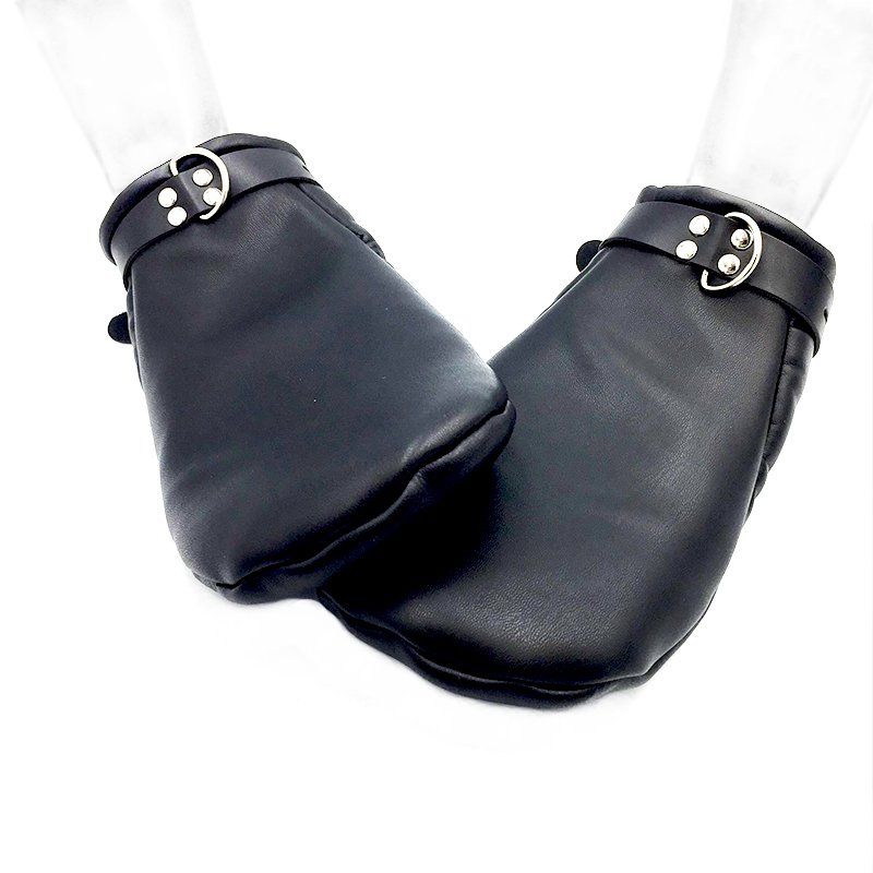 Puppy Bdsm Mittens,Leather Gloves Dog Paw Palm Padded Fist Mitts