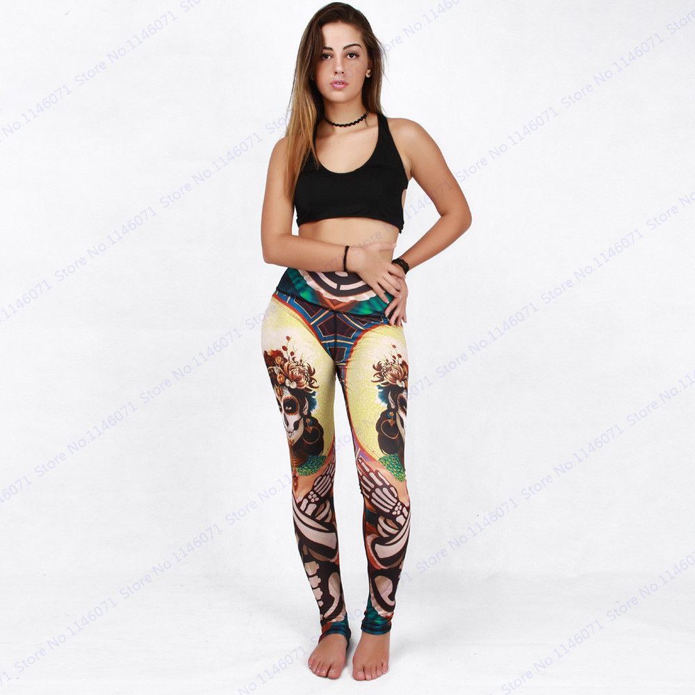 sugar skull running tights