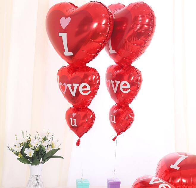Acheter Coeur Forme Helium Feuille Ballons Grand Je Taime Ballon Saint Valentin Mariage Joyeux Anniversaire Fete Diy Decorations Ballon De 9 64 Du Cosmose Dhgate Com