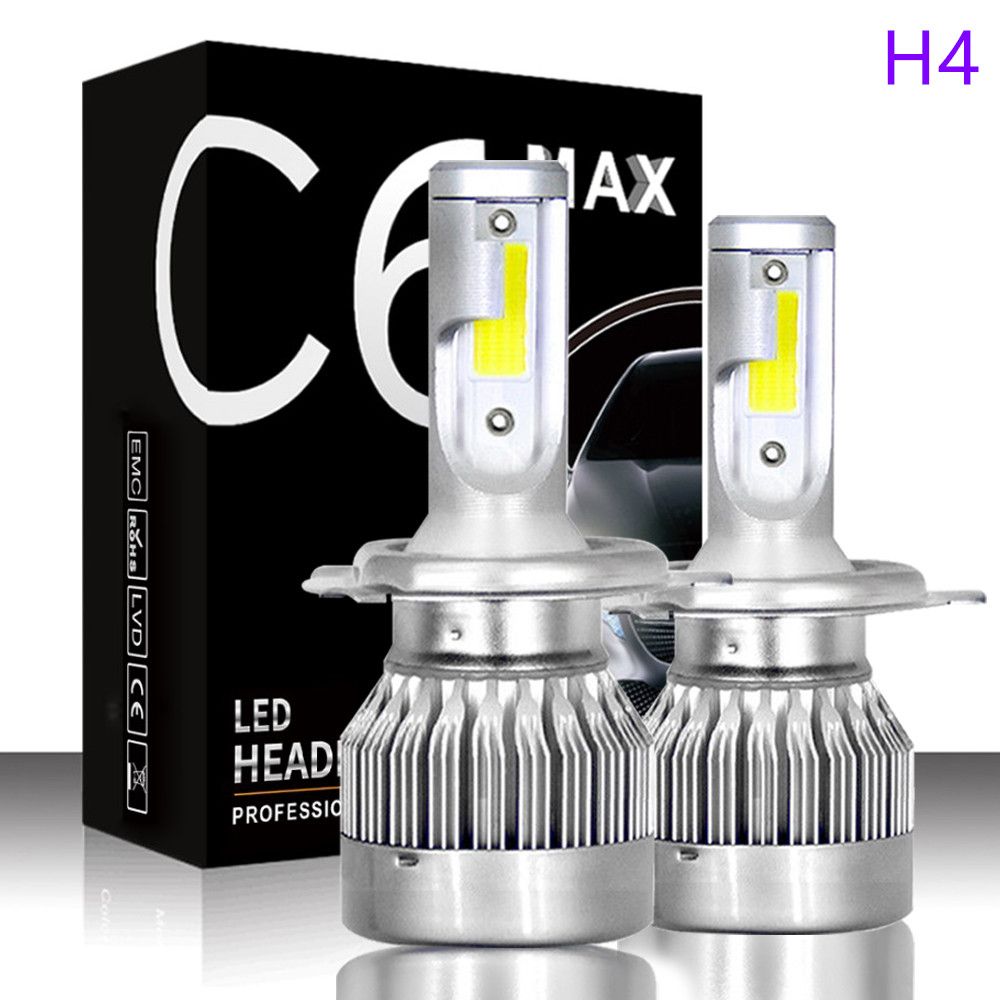 2021 Mini Size C6 MAX H4 H7 H11 LED 6000K Car Headlight H1 9005 LED