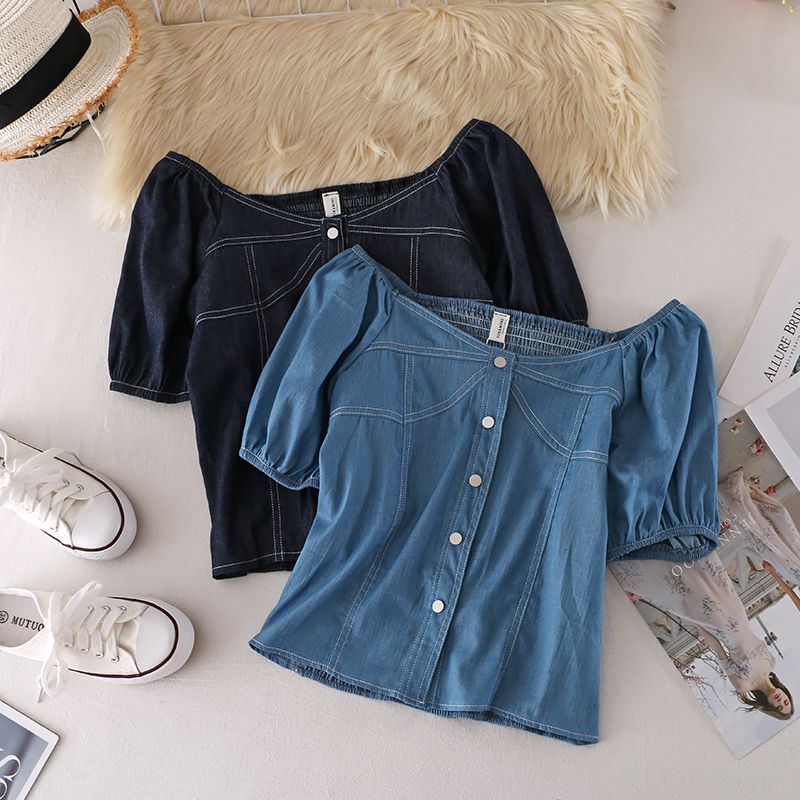 ladies denim tops online